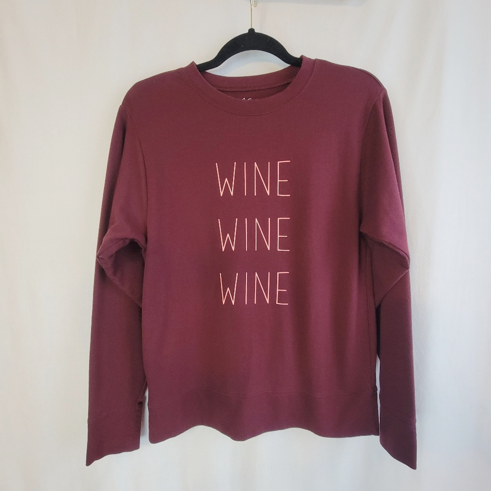 "Wine Wine Wine" Graphic Sweatshirt* Sz S*